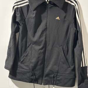 Adidas Warm Up Track Jacket Womens Size M Full Zip Black